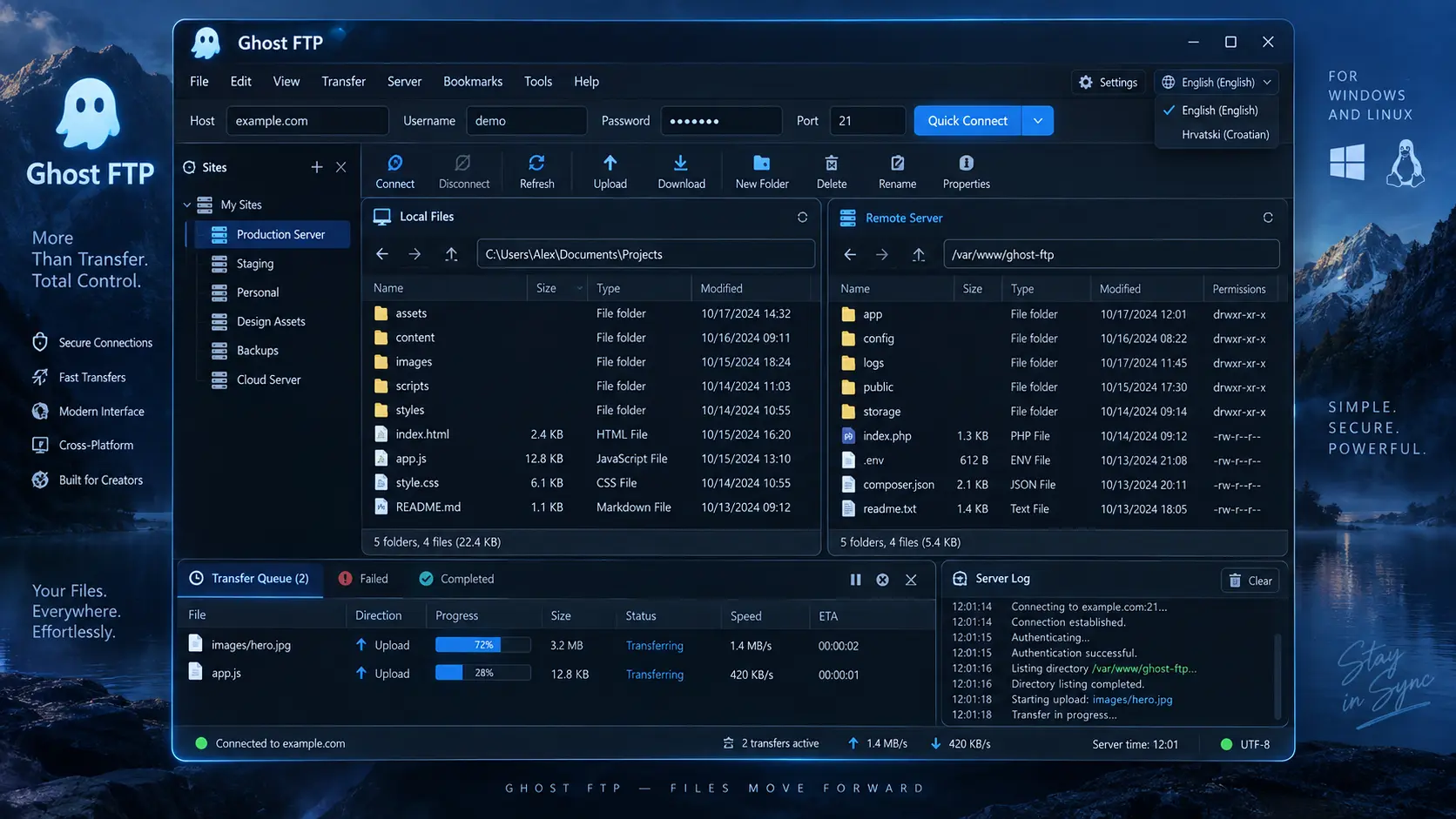 File Manager screen